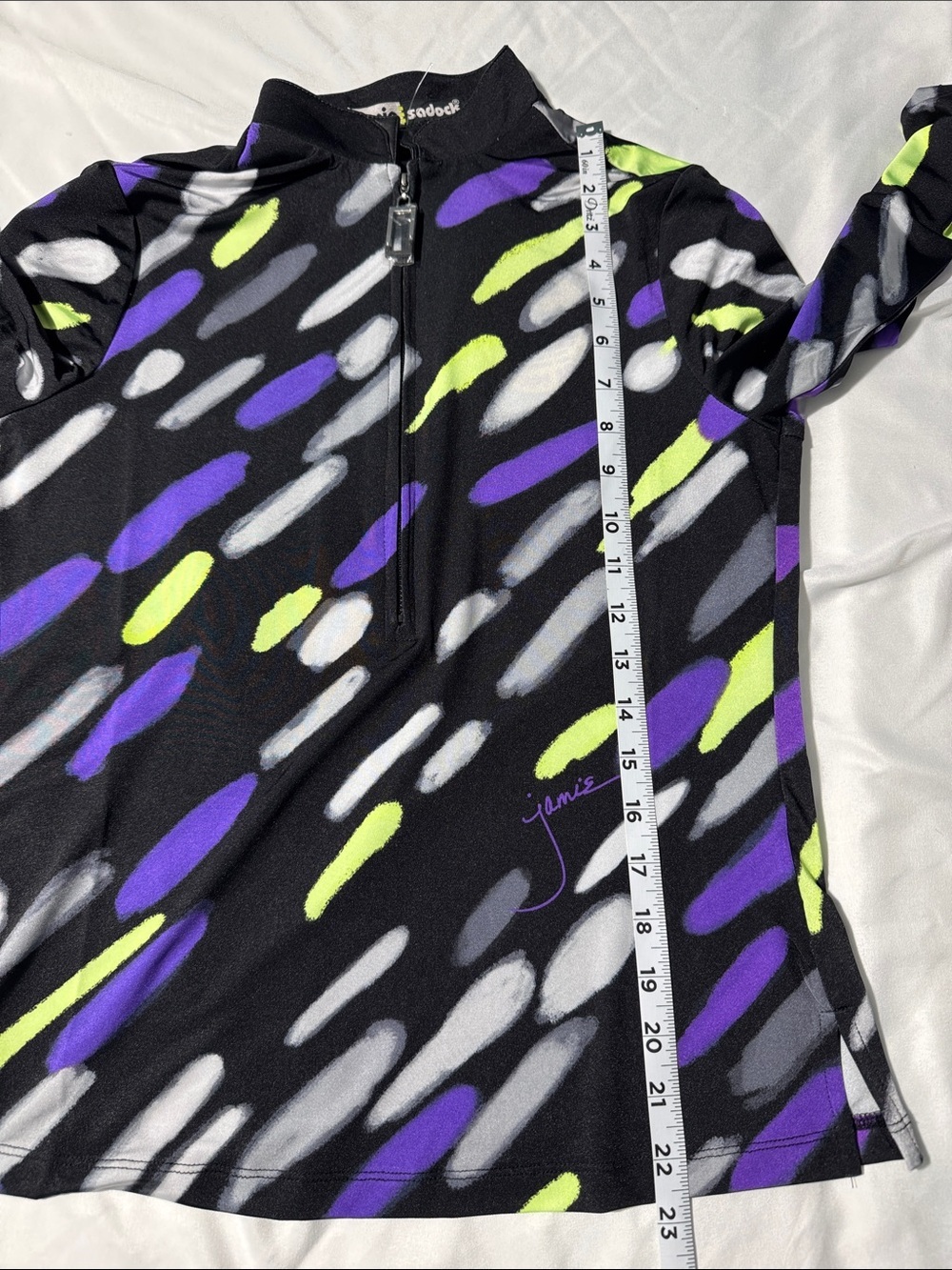 NWT Jamie Sadock Sunsense SPF 50 Golf Top XS 1/4 Zip Cooltrex UV Protection - Picture 10 of 13